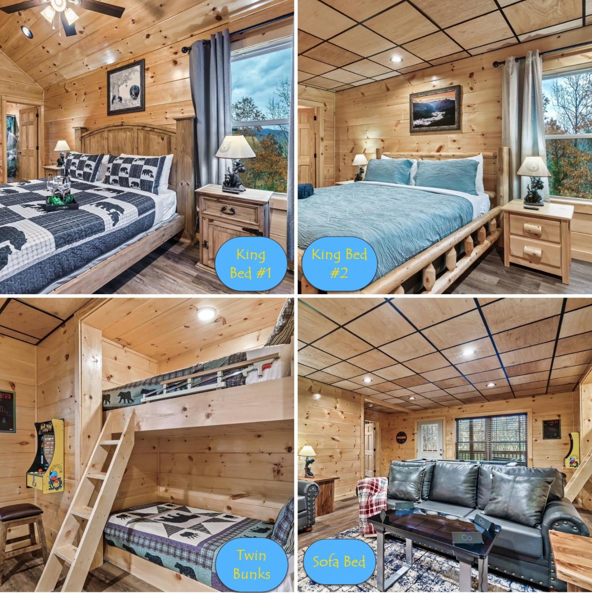 Mountains R Calling, Cozy Hideaway, King Beds, Hot-Tub, Arcade, Ev Ready 비둘기 포지 외부 사진